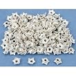 Star Bali Bead End Caps Silver Plated 5mm Approx 170