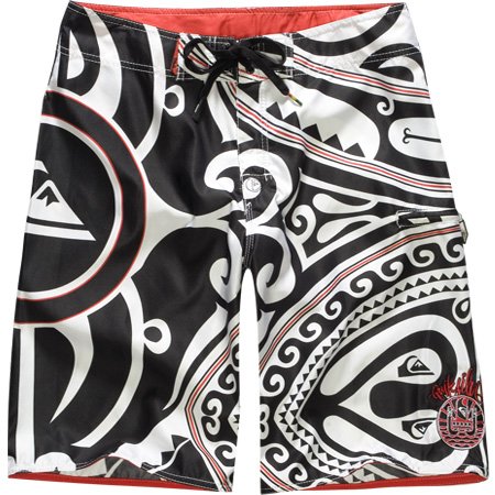 QUIKSILVER Raimana's World Mens Boardshorts White Black