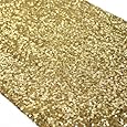 Koyal Sequin Table Runner, 13 by 108-Inch, Gold