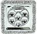 Large Square Passover Seder Plate - Silver plate