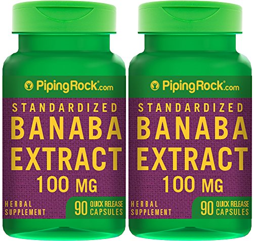 Banaba Extract 100 mg (2% Corosolic Acid) 2 Bottles x 90 Capsules