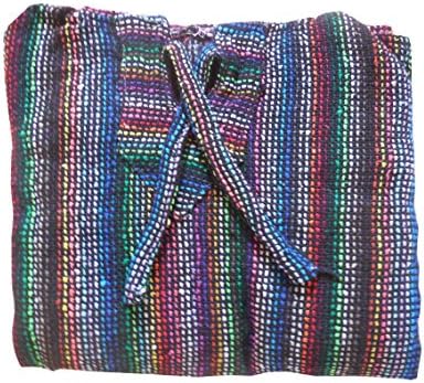 Classic Mexican Baja Pullover Hoodie Multicolors with Black MEDIUM by Onsale Merchandise