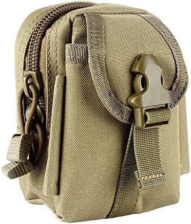 Nicegoods Mini Military Molle Tactical Zipper Waist Bag Outdoor Sport Pouch Pack Desert digital