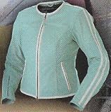 FIRSTGEAR BETTY WOMENS LTHR JACKET LIGHT BLUE/WHITE LG FLJ070203W003 CLOSEOUT-no return