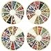 6000 7 DESIGNS 9 Sizes False Nail Art RHINESTONES wheel
