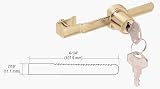 CRL Brass Sliding Glass Door Lock - Randomly Keyed
