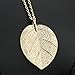 NIANPU Gold Leaf Long Section Pendant Necklace
