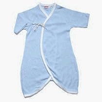 Sckoon Organic Cotton Round Kimono Blue Sky - Size 0-3 Months