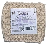 Toockies His Wash Cloths: Organic Cotton Wash Cloths, Hand knit, tred grip, deep scrub, exfoliator, stimulator