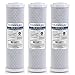 Hydronix HX-CB-25-1010/3 Reverse Osmosis & Drinking NSF Coconut Carbon Block Water Filter 2.5 x 10, 10 Micron-3 Pack, White