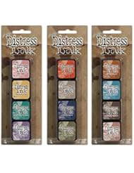 Art and Craft Supply: Ranger Tim Holtz Distress Mini Ink Pad Kits #4, #5 and #6 Bundle - Ranger