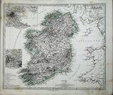 1873 STIELERS MAP IRELAND PLAN DUBLIN KILLARNEY IRISH
