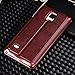 CASEPRADISE View Side Flip Leather Etui Stand Case Cover For Samsung Galaxy Note 4 Red