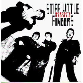 Stiff Little Fingers - Nobody's Heroes Black & White Logo with Group Shot - Sticker / Decal
