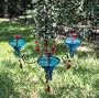 Parasol CH3AQ-B Aqua Hand Blown Glass Hummingbird Feeder 3 Port Chandelier