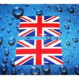 UNITED KINGDOM UNION JACK FLAG Triumph Sticker Pair by 3D Lettering