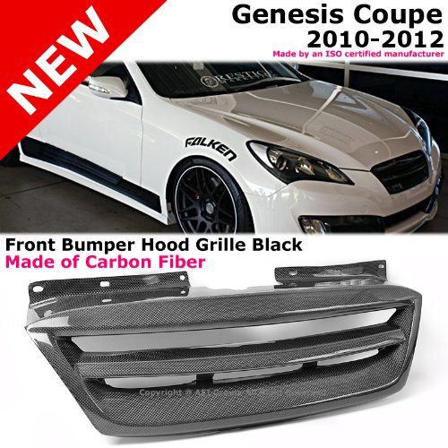 For Genesis Coupe 1012 Real Carbon Fiber Sport Front Bumper Hood