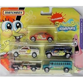 Matchbox Nickelodeon 5 Packs Die Cast Cars SpongeBob Squarepants