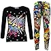 New Girls ZAP Print Party Fashion Top T Shirt & Comic Book Legging Set 7-13