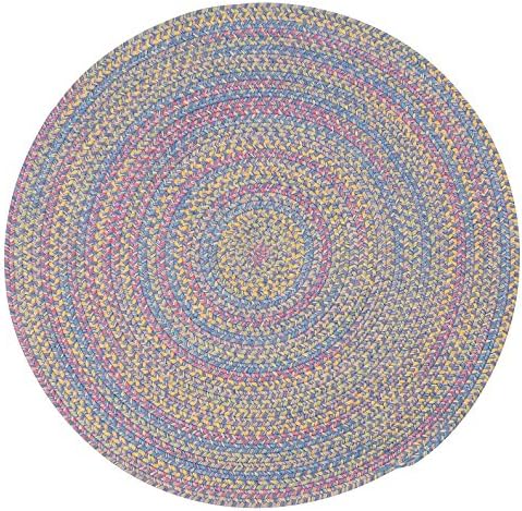 Botanical Isle Polypropylene Braided Round Rug, 6-Feet, Amethyst