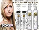 KERATIN BRAZILIAN TREATMENT KERATIN CURE CHOCOLATE MAX BIO BIOLOGICAL BRAZILIAN KERATIN TREATMENT STRAIGHTENING HAIR AND HAIR REPAIRATION FOUR PIECE KIT 300ML/10OZ