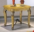 Antique Bone Finish Wood Top End Table By Coaster Furniture