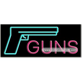 Guns, Logo Neon Sign