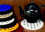 Gourmac Round Trivet ? Melamine- Black 3504 BK