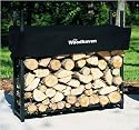 Woodhaven - 36WRC - 1/8 Cord Outdoor Fire Wood Storage Rack with Cover - Black - 36 in.