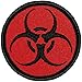 Retro Red and Black Biohazard Symbol Patrol Patch - 2