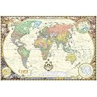 Antique Style World Wall Map (Wall Map, Laminated) (Illustrated World Map) (Map) by Akros