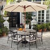 9 Ft Outdoor Umbrella Wood Tilt Patio Market Tan