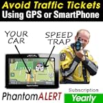 PhantomALERT Red Light Camera, Speed Camera, and Speed Trap Detector Software for Select Garmin, TomTom, and Magellan GPS (1-Year Download Subscription)