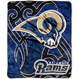 NFL Team 50-Inch by 60-Inch Plush Raschel Throw Roll Out Design