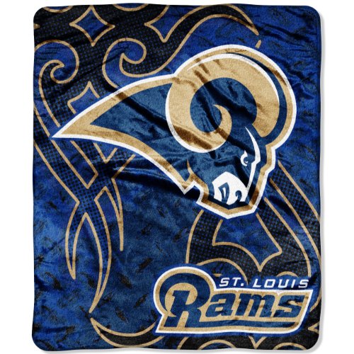 NFL St. Louis Rams 50-Inch-by60-Inch Raschel Plush Throw 