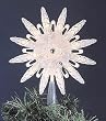 9" Lighted Silver Glitter Starburst Christmas Tree Topper - Clear Lights