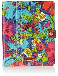 Sakroots Artist Circle Ipad Folio Laptop Computer Bag,Aqua Flower Power,One Size