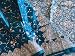 SEA BLUE KUNDAN WEDDING BOLLYWOOD SARI SAREE FABRIC