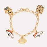 Denver Broncos Gold Tone NFL Charm Bracelet