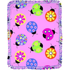 Daisy-Kingdom-No-Sew-Microfleece-Throw-Kit-Ladybug