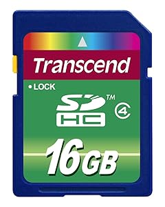 Transcend 16 GB High Speed SDHC Class 4 Flash Memory Card TS16GSDHC4