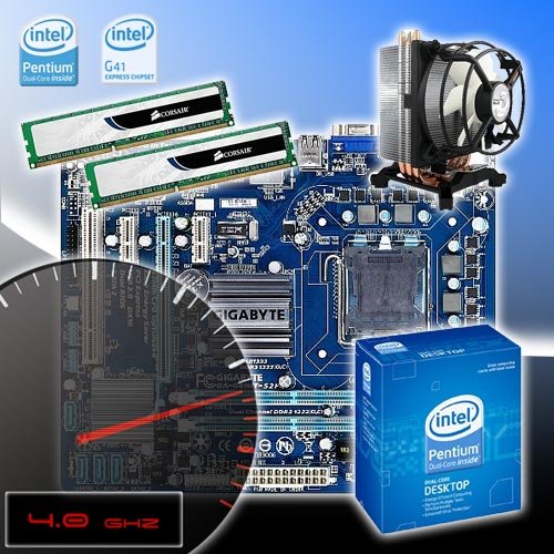 Intel E5400 @ 4.0ghz, Gigabyte Ga-g41mt-s2p Motherboard, 4gb Ddr3 1333mhz Overclocked Bundle Bu44oc Picture