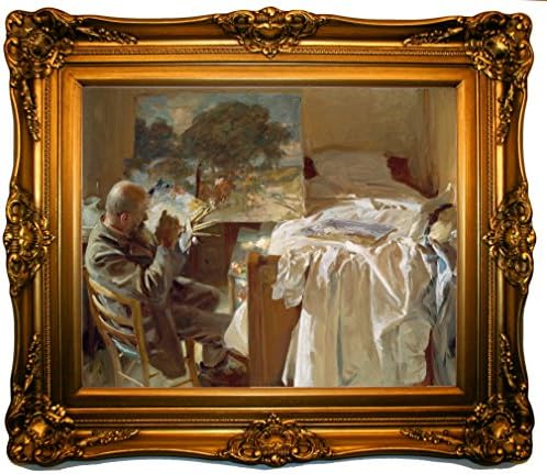Sargent An Artist in His Studio 1904 - Fancy Ornate Gold Gallery Framed Canvas Print Repro 23 x 27