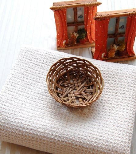 Fina Ultra Absorbent Microfiber Waffle Towel - ONE E-Large Body(29"x55") Towel in Linen Color ONLY..(Bath, Spa,Swimming, Gym, Travel)