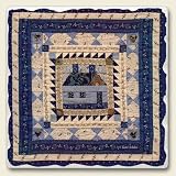 Tumbled tile trivet ~ Antique Quilt ~ 7.5 inch square ~ code 446