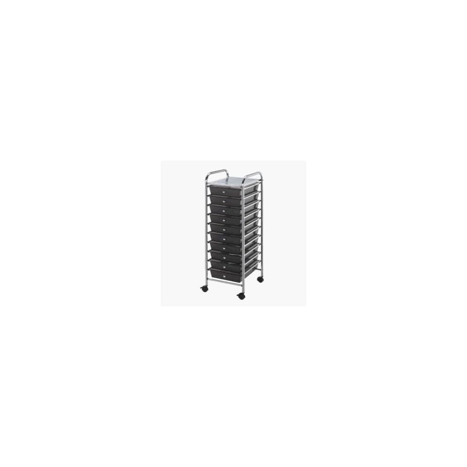 Blue Hills Studio 10 Drawer Storage Cart Smoke Color On Popscreen