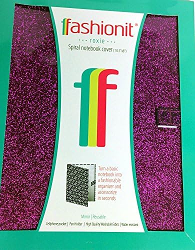 Fashionit Roxie Spiral Composition Notebook Cover 11x9 Pink Glitter