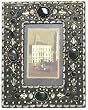 Distinctive Wooden, Agate & Aluminum Photo / Picture Frame 4" X 6"