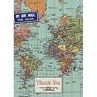 Cavallini Thank you World Map Cards in Tin