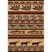 Fly Fishing Rug - Beige (5x8')